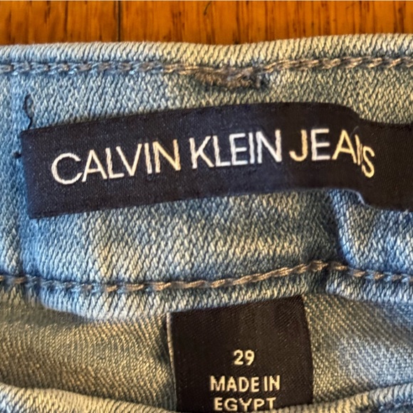 Calvin Klein Light Blue Denim Jean Shorts Womens Size 29 - Picture 3 of 5